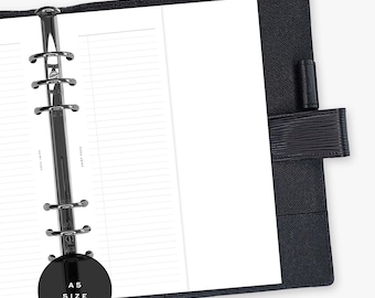 Lined Notes (Half Sheet) - PRINTED - A5 / GM / Large - Planner Inserts & Agenda Refill