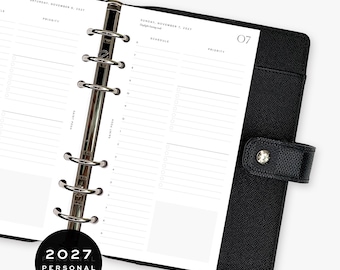 2027 Daily Planner Inserts - PRINTED - Personal / MM / Medium - Planner Inserts & Agenda Refill
