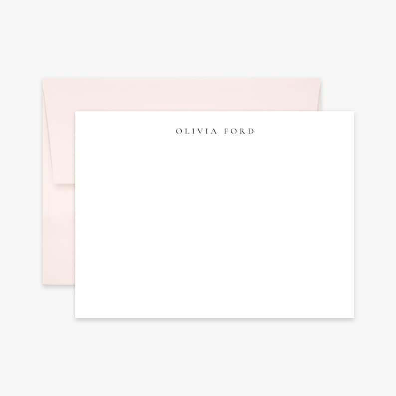 The Olivia Personalized Stationery Set Note Cards With | Etsy
