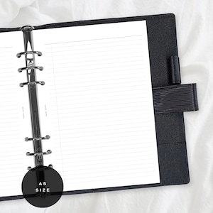 Linierte Notizen - BEDRUCKT - A5 / GM / Large - Planer Einlagen & Agenda Refill