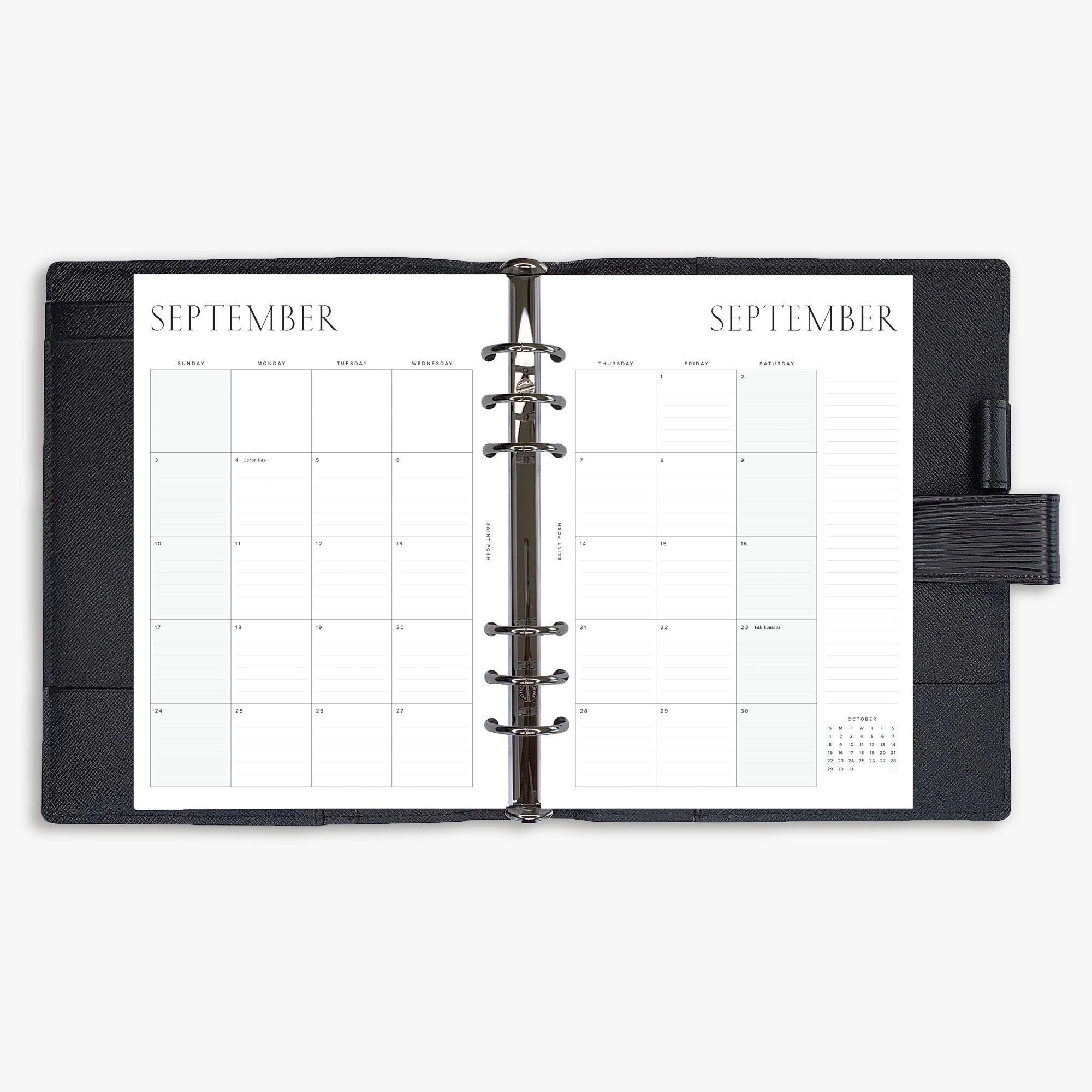 Pocket Monthly Habit Tracker Fold-Out Planner Insert Refill, 3.2 x 4.7  inches, Pre-Punched for 6-Rings to Fit Filofax, LV PM, Kikki K, Moterm and  Other Binders, 24 Sheets Per Pack - Yahoo Shopping