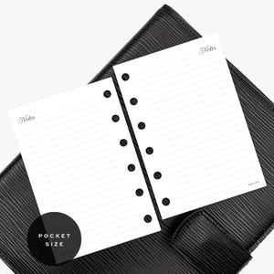 Classic Notes - PRINTED - Pocket / PM / Small - Planner Inserts & Agenda Refill