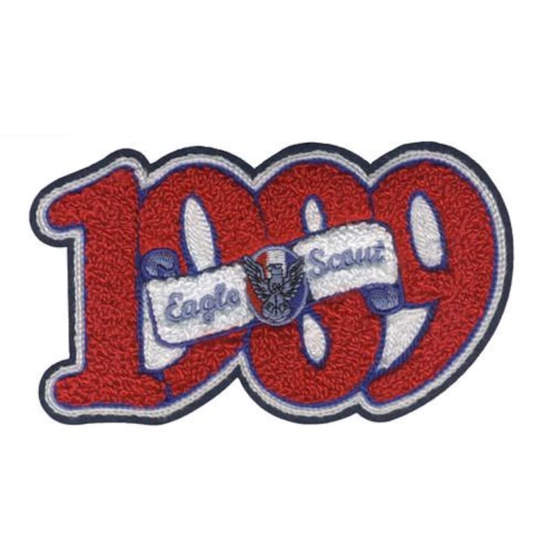 Eagle Scout 1989 Year Letterman Jacket Patch from the front.