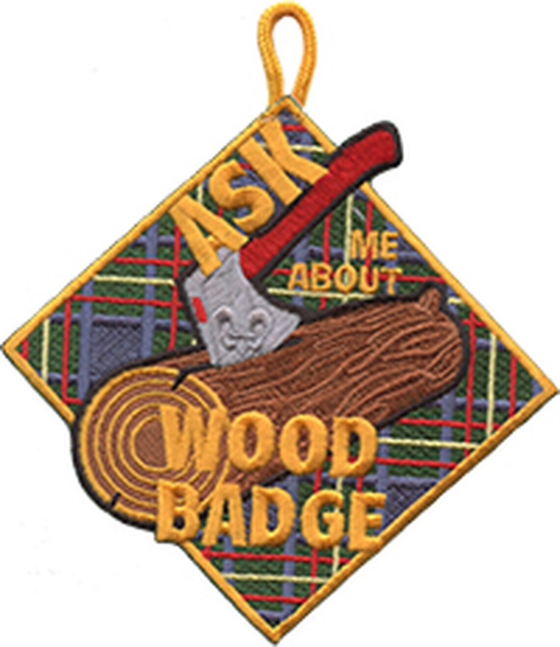 Ask Me About Wood Badge Patch Wood Badge Gift Embroidered Etsy