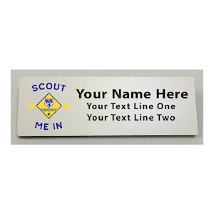 Scout Me In Large Name Tag - Cub Scout Logo Plastic