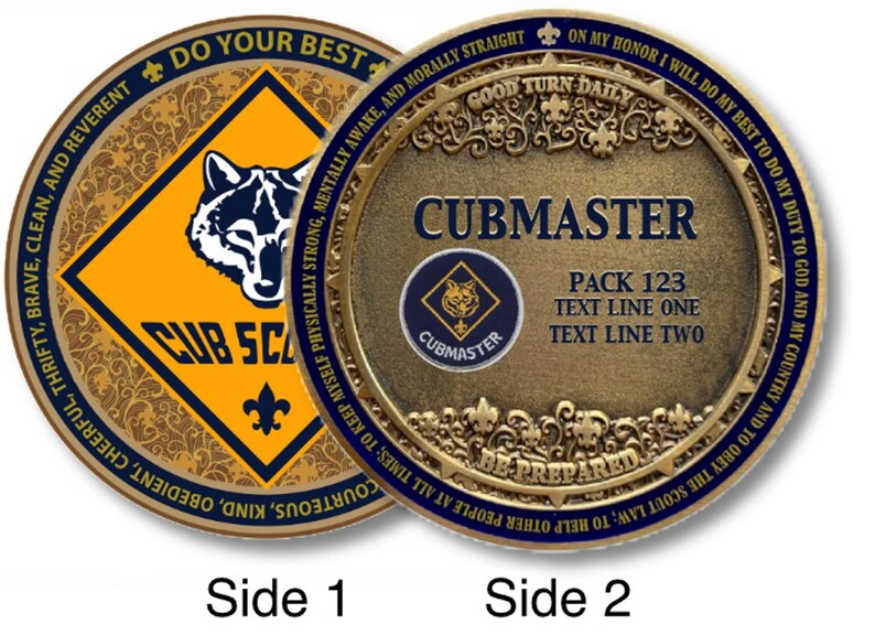 Cubmaster Coin With Cub Scout Program Front - Etsy