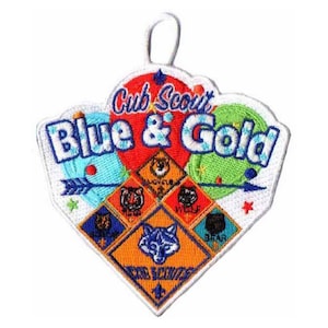 Blue and Gold Banquet Balloons Patch
