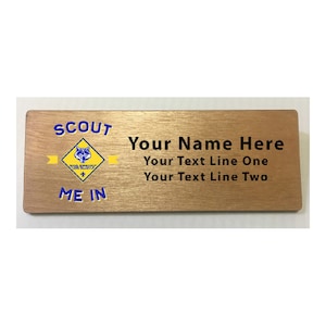 Scout Me In Large Name Tag - Cub Scout Logo Wood