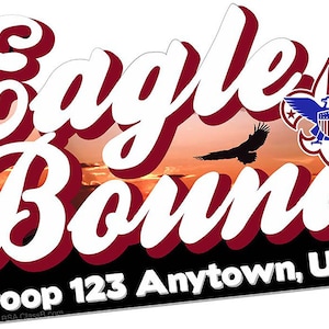 Scouts BSA Troop Sticker 8 pack - Eagle Bound (SP5436)