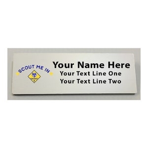 Scout Me In Name Tag - Cub Scout Logo Plastic