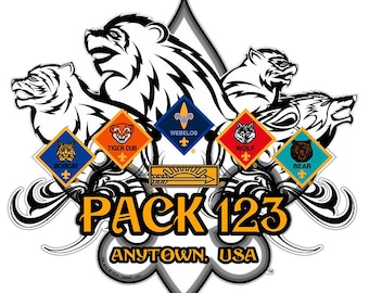 Cub Scout Pack Sticker - 8 pack - Ranks (SP5422)