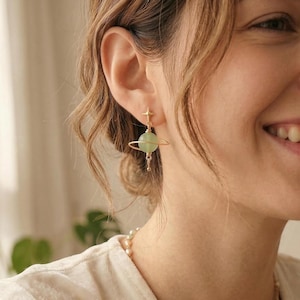 Benutzerdefinierte Geburtsstein Planeten Ohrringe: Gold Draht-Gewickelte Steine, Energie Kristall Perlen, personalisierter Edelsteinschmuck