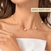 Dainty White Pearl Bead Choker Necklace in Sliver, Gold Adjustable Pearl Chain For Wedding, Layered Necklace, Everyday Necklace 