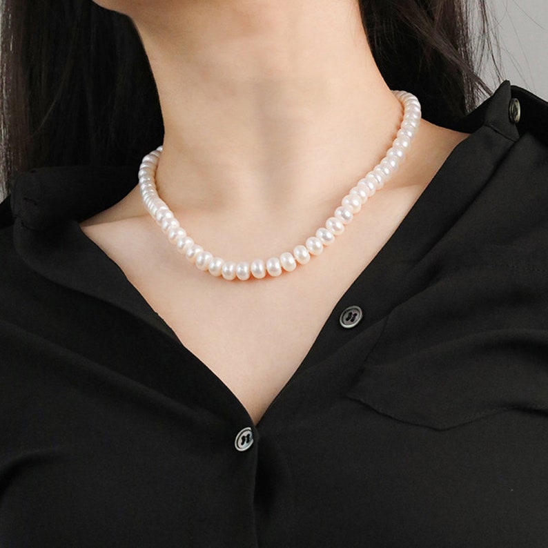 Dainty Pearl Choker Necklace / Bracelet Pearl Stud Earring - Etsy