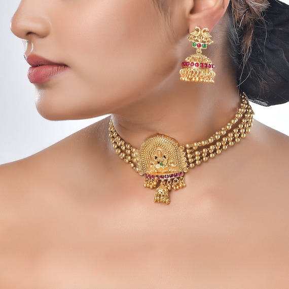 Imrasio Lakshmi Choker Set Temple 