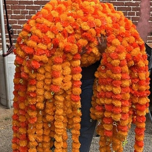 Marigold garlands FROM MEXICO for Day of the dead, Dia de Los Muerto altar. Day of the dead ofrenda CALIFORNIA seller All 5 Star Reviews image 4