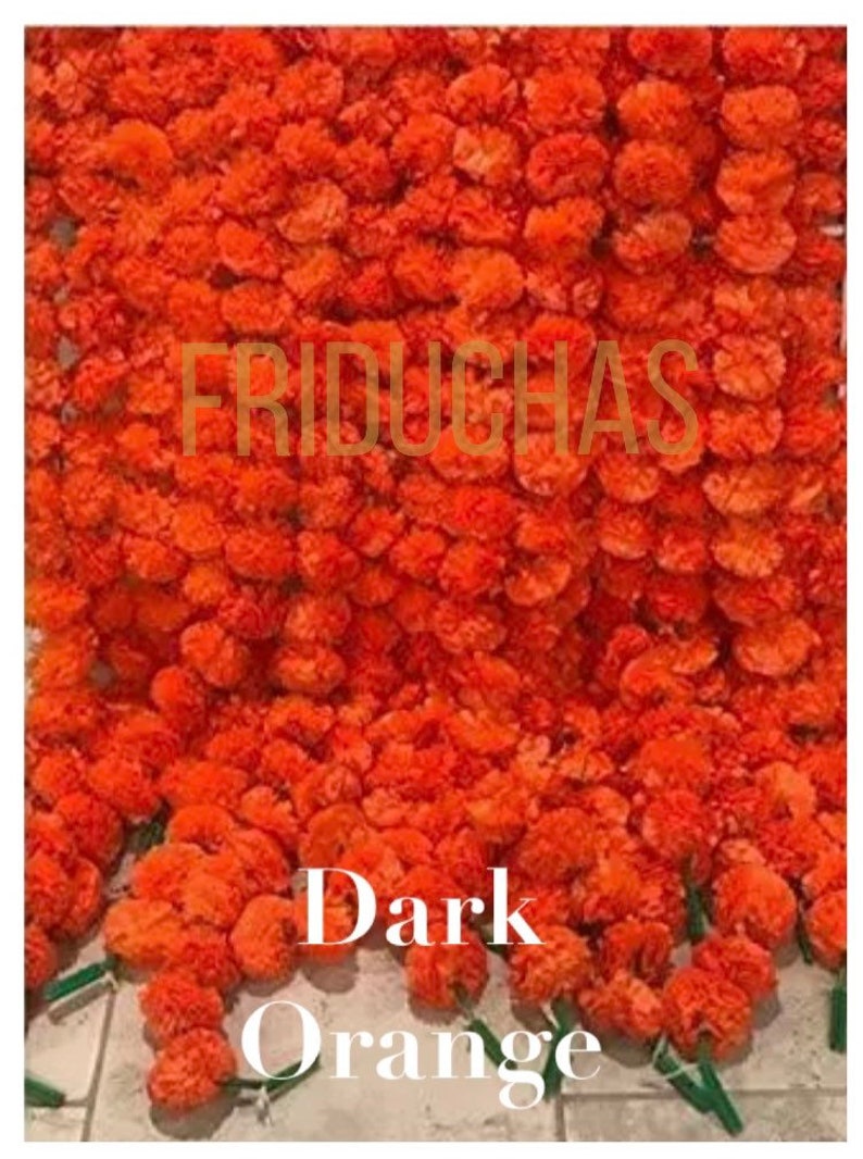 Marigold garlands FROM MEXICO for Day of the dead, Dia de Los Muerto altar. Day of the dead ofrenda CALIFORNIA seller All 5 Star Reviews All Dark Orange