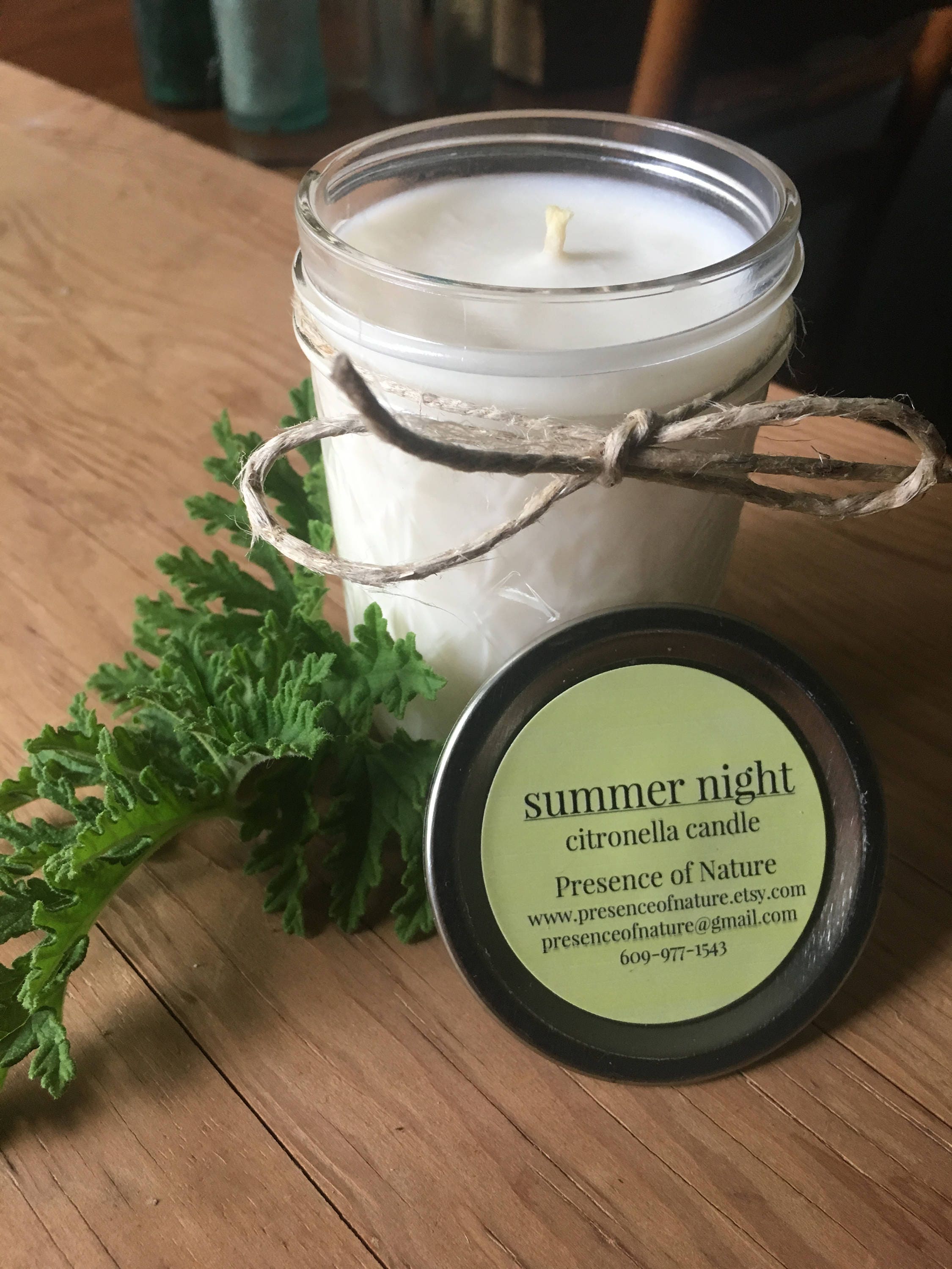 Citronella Candle Outdoor Candle Summer Decor Mason Jar Etsy