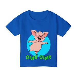 T-shirt grappig varken peuter, schattige cartoon Knorretje T-shirt voor kinderen, cadeau varkensliefhebber, shirt met dierenprint, kleding boerderijthema