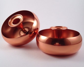 Copper Candlestick Holders by Coppercraft Guild (Set of 2)