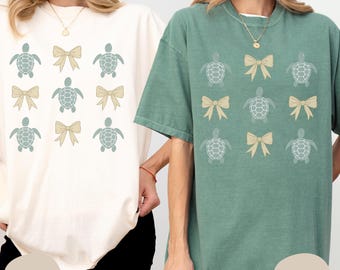 Coastal Sea Turtle Shirt, Vintage Beach Comfort Colors Graphic Tee