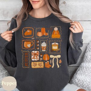 Comfort Colors Fall Sweatshirt: Autumn Icons Crewneck