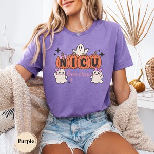 NICU Boo Crew Shirt | Halloween Nurse T-Shirt Bella Canvas® image 6