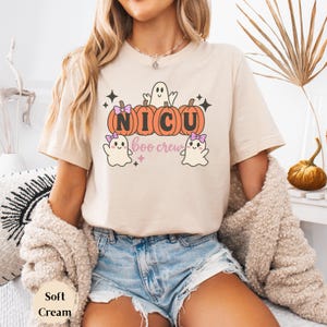 NICU Boo Crew Shirt | Halloween Nurse T-Shirt Bella Canvas® image 5