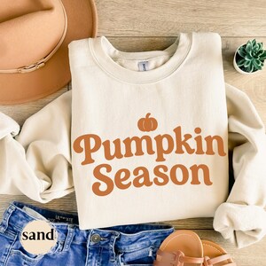 Retro Pumpkin Season Sweatshirt: Cozy Fall Crewneck