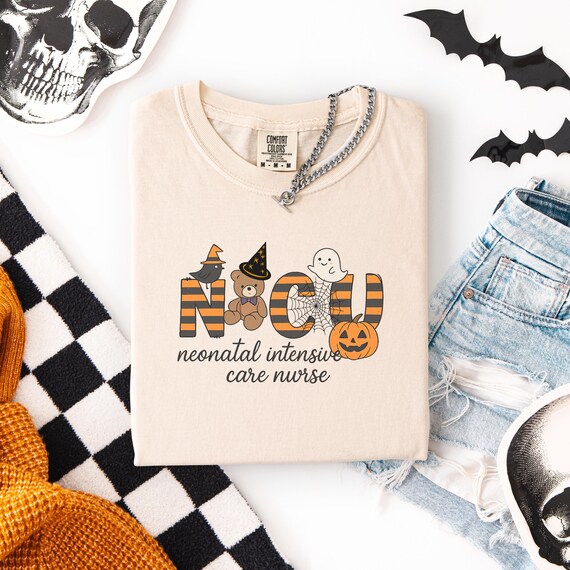 NICU Halloween Shirt, Spooky Nurse Ghost Fall Tee