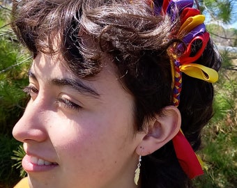 Diadema Tiara Mexicana, LELE, Boho Artesania -Mexican Tiara Headband, LELE, Boho Handmade Crafts