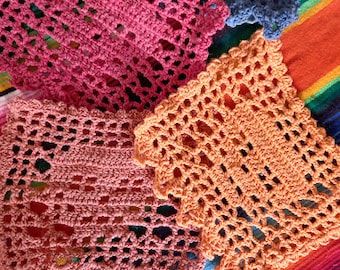 Papel picado Crochet Day of the Dead set of 5 pieces