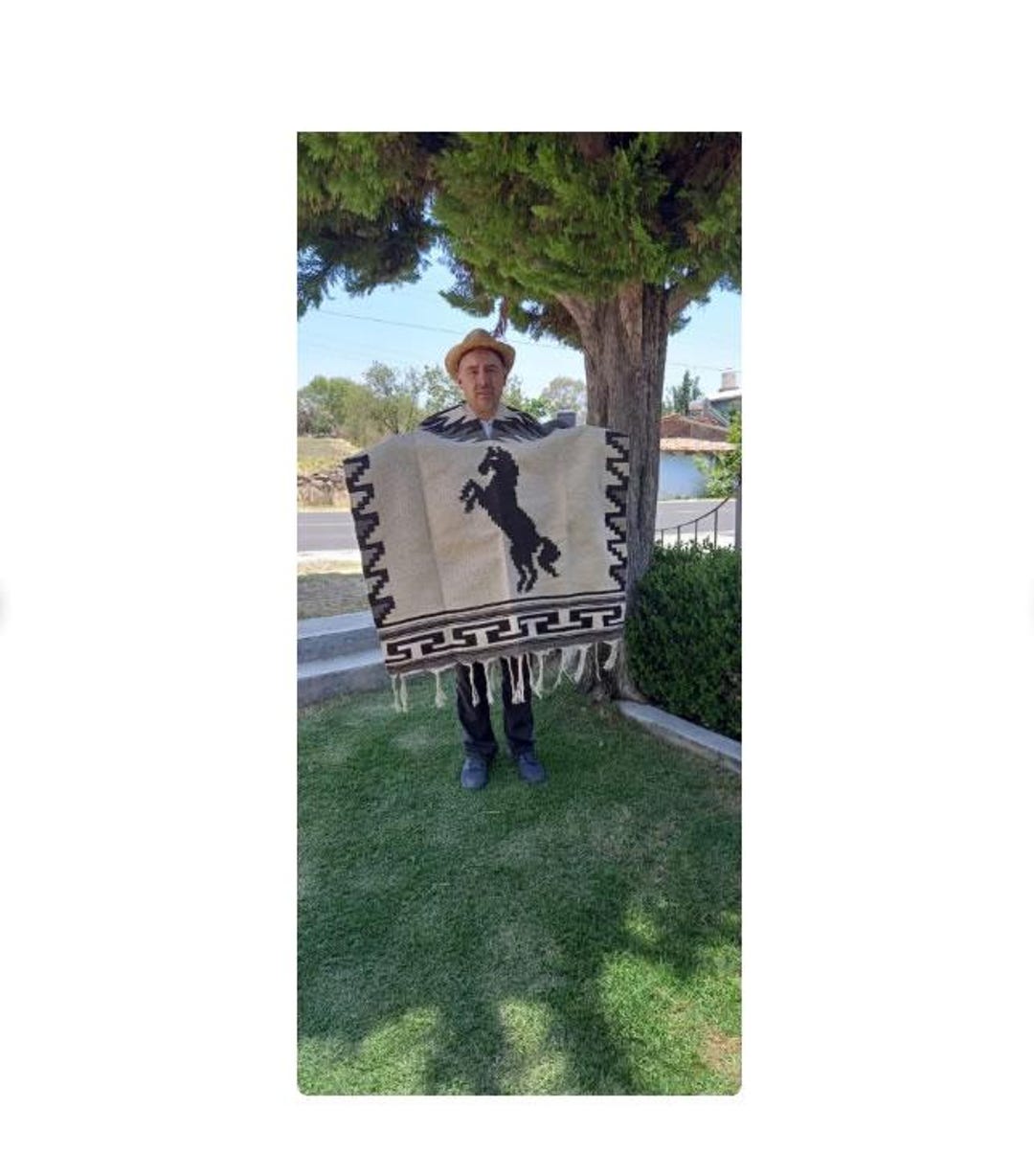 ウールポンチョ、100%ウールポンチョ、メキシカンギャバン