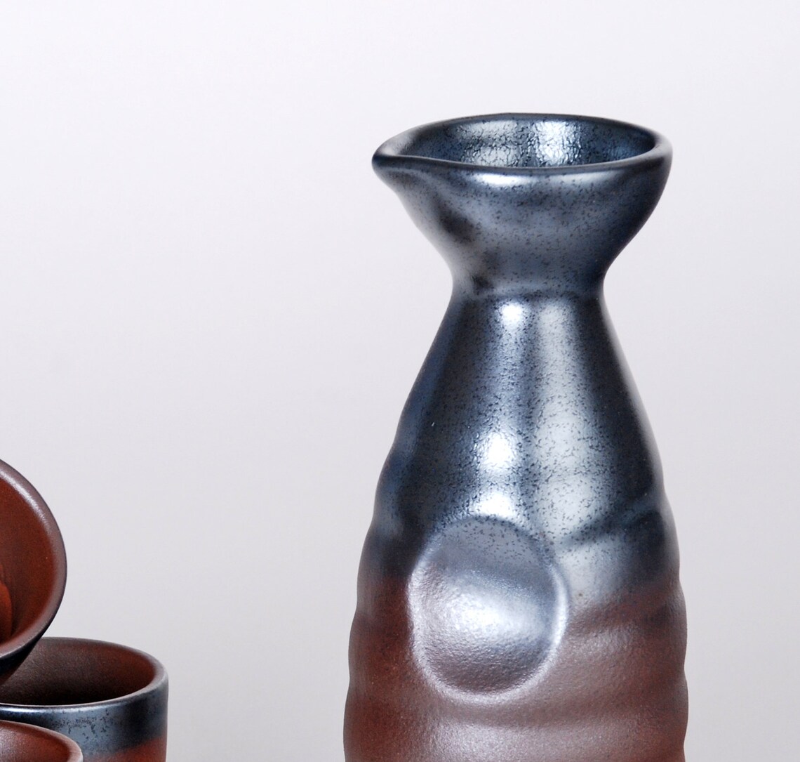 5 Piece Japanese Sake Set With 10 fl oz Porcelain Sake Tokkuri Etsy