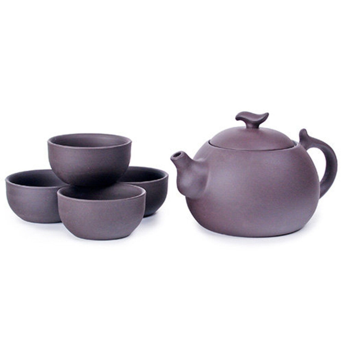 Kung Fu Tea Zisha Purple Clay 5 Piece Tea Set in Gift Box Etsy