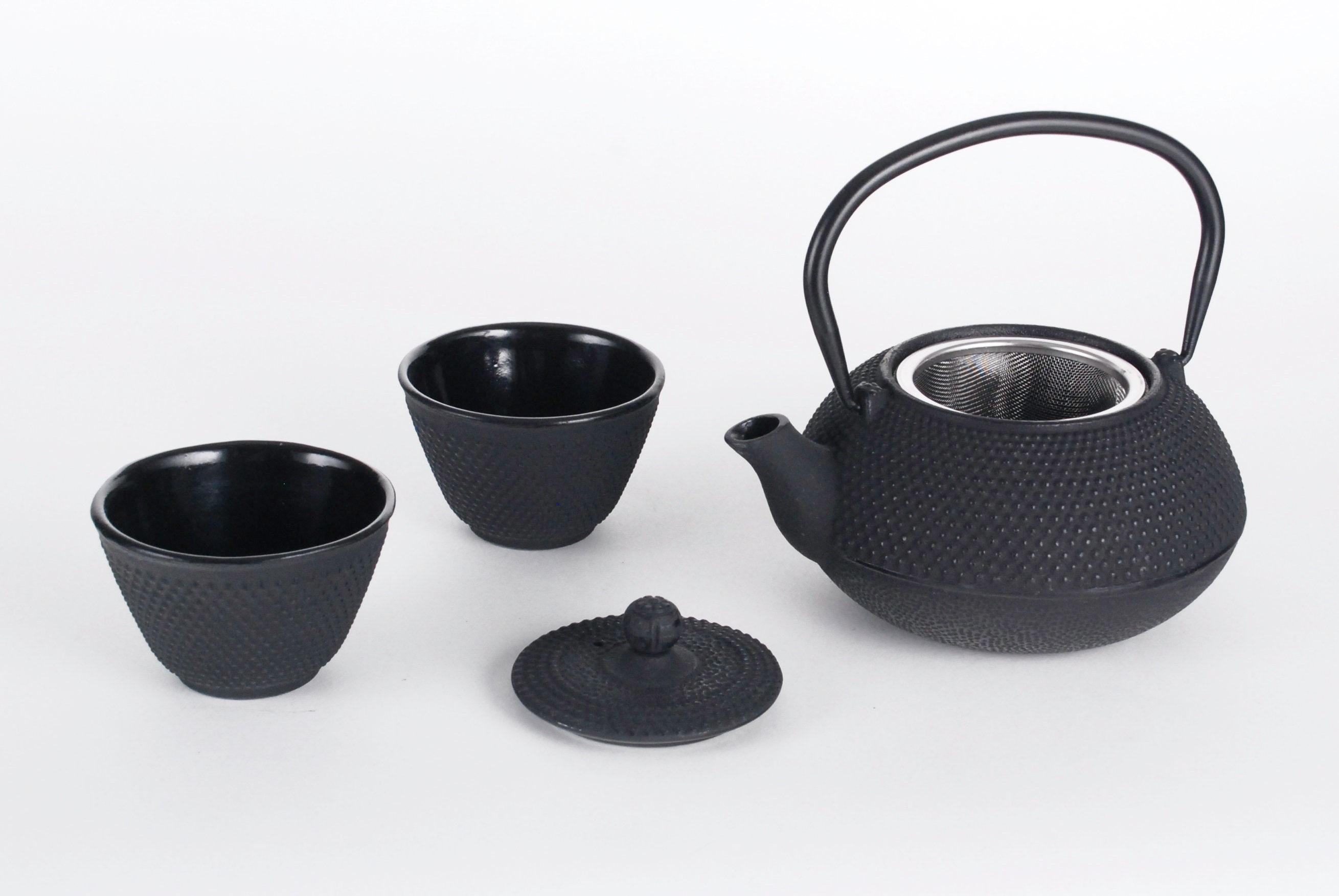 Rikyu Classic Hobnail Design Cast Iron Tetsubin Tea Set 20 Fl Etsy