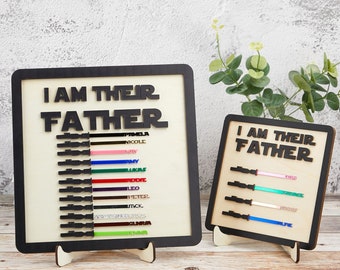 I Am Their Father Sign, Gift for Dad, Personalized Plaque for Him, Birthday Gift, Custom Name Sign, Dad's Gift, Home Ornaments, Grandpa Gift