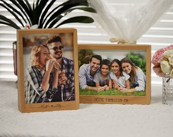 Personalized Frame, Custom Engraved Wood Picture Frame, Gift For Family, Wedding Frame, Custom Wood Frame, Mother's Day gifts, pet gifts