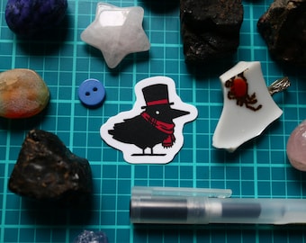 Little Crow's Fashion Knows no Bounds - Tiny Vinyl Die-Cut Sticker