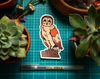 Barn Owl Vinyl Die-Cut Sticker