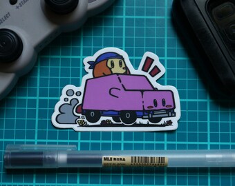 Kirby Car - Kirby and the Forgotten Land Vinyl Die Cut Sticker