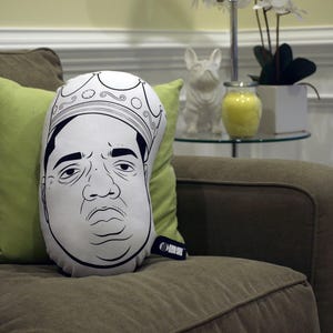 BIGGIE Hip Hop Throw Pillow ILLOW Notorious BIG Big Papa Decorative Pillow Large Throw Pillow Rapper Cushion Couch Home Decor 90's hip hop image 3