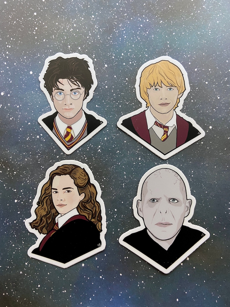 vinyl decal 4 pack stickers harry potter ron weasley etsy