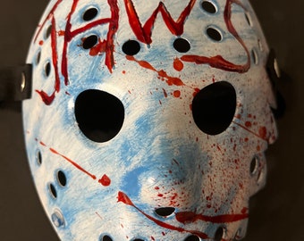 13X Studios Bloody Jaws custom Hockey Mask- 5 Star Seller