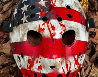 13X Studios USA Flag Jason custom Hockey Mask-5 Star Seller