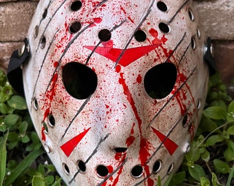 13X Studios White Freddy VS Jason  custom Hockey Mask- 5 Star Seller