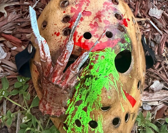 Jason Custom 13X Studios Special Edition Freddy VS Jason Custom Hockey Mask - Etsy