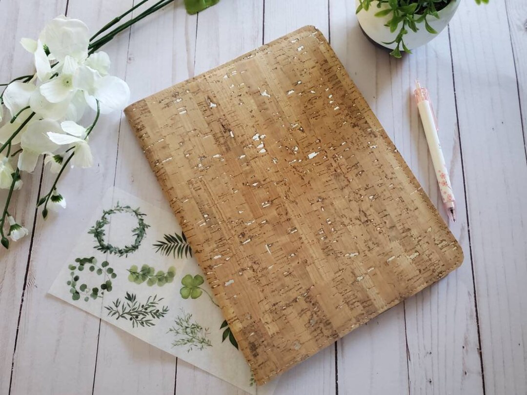 Cork Journal, Notebook Cover, Vegan Leather Journal, Mom Gift, Sister