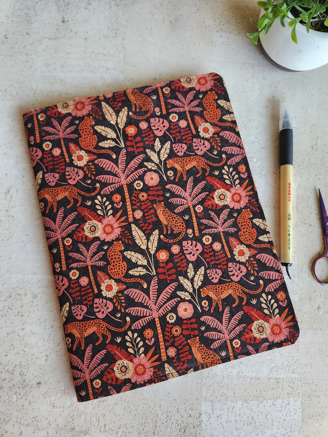 Cork Journal Notebook Cover Vegan Leather Journal Mom Gift Etsy