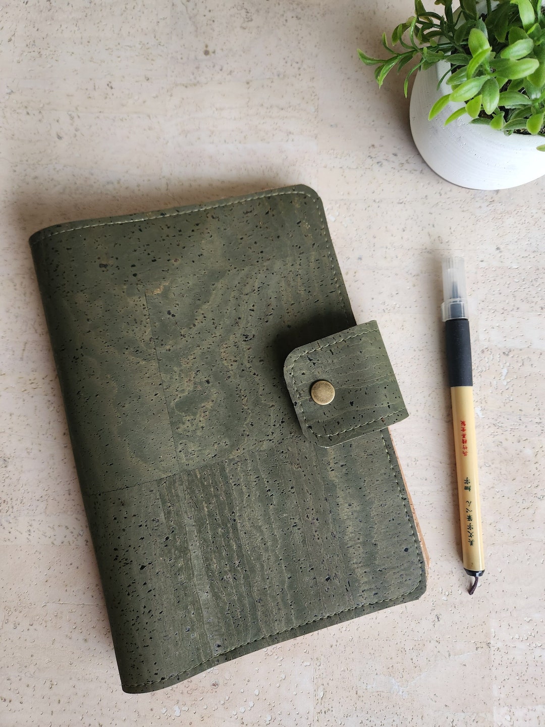 Deluxe A5 Planner Cover, A5 Journal Cover, Purple Cork Journal Cover